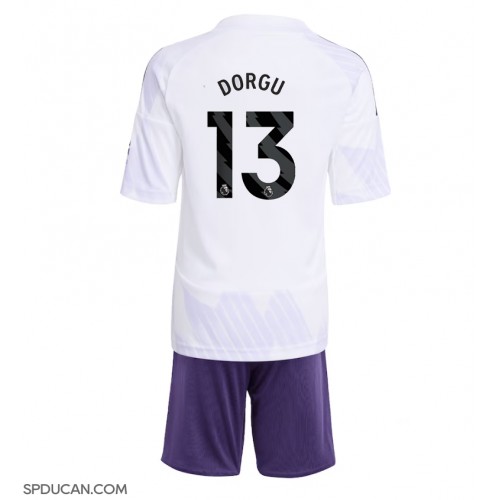 Dječji Nogometni Dres Manchester United Patrick Dorgu #13 Gostujuci 2025-26 Kratak Rukav (+ Kratke hlače)